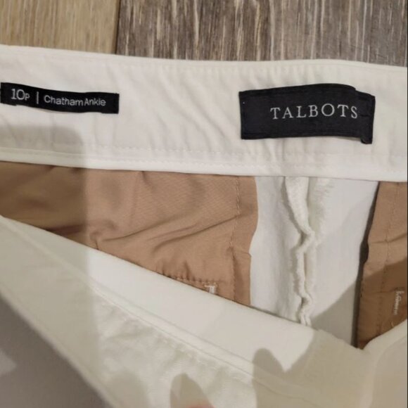 Talbots  Chatham White Ankle Pant 10P - Picture 2 of 8